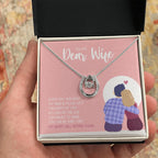 Thoughts of you horseshoe necklace in hand