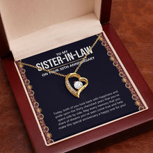 Load image into Gallery viewer, Fifty Cherished Years forever love gold pendant premium led mahogany wood box
