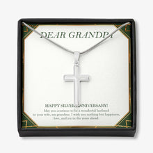 Load image into Gallery viewer, Love And Joy stainless steel cross necklace front
