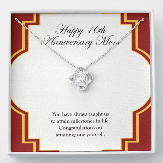 Attaining One Yourself love knot necklace front