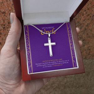 Not Giving Up stainless steel cross luxury led box hand holding