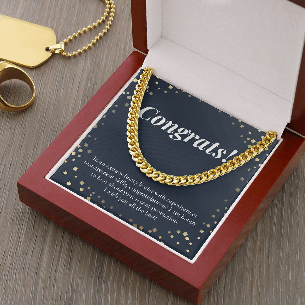An Extraordinary Leader cuban link chain gold luxury led box