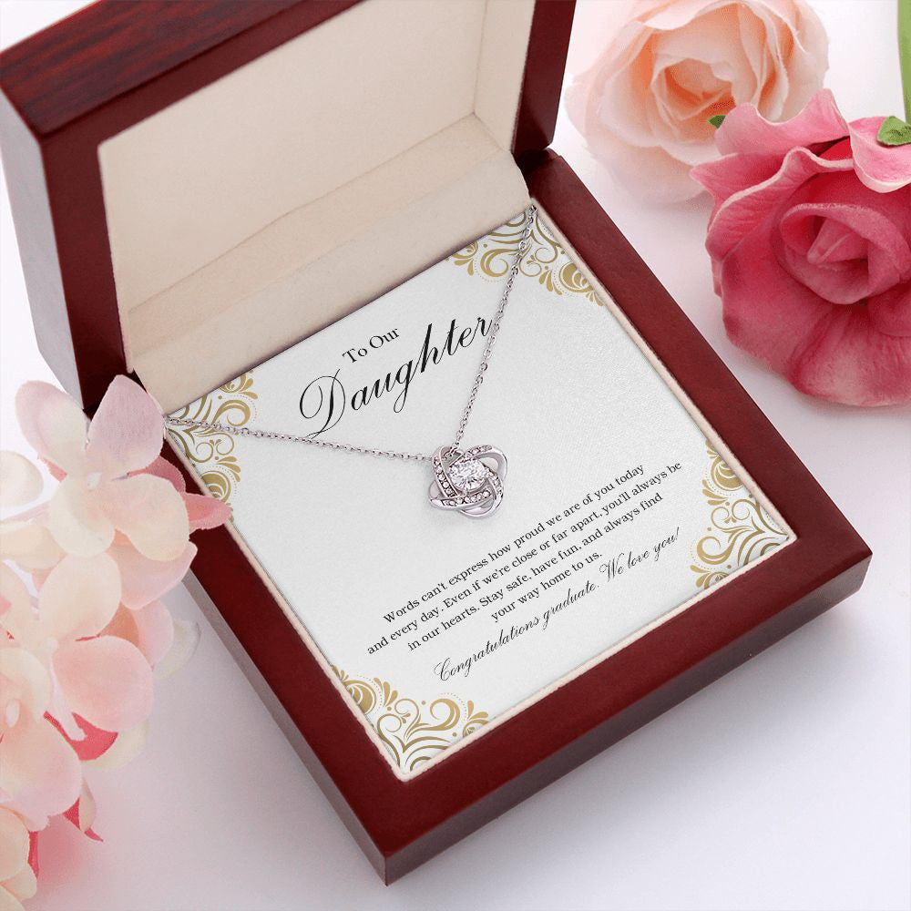 Way Home To Us love knot pendant luxury led box red flowers