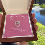 No Need To Worry horseshoe pendant luxury hold hand