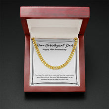 Load image into Gallery viewer, You Mean the World To Mom cuban link chain gold mahogany box led
