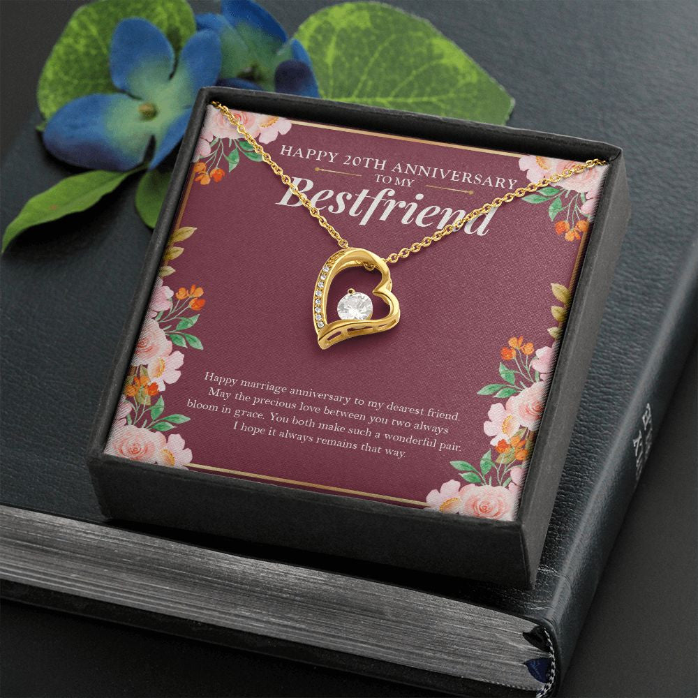 Love Bloom In Grace forever love gold necklace front