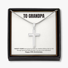 Load image into Gallery viewer, Years Have Gone By stainless steel cross necklace front
