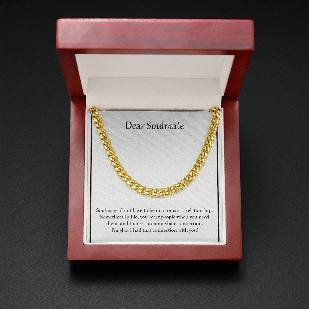 Non Romantic Relationship cuban link chain gold mahogany box led
