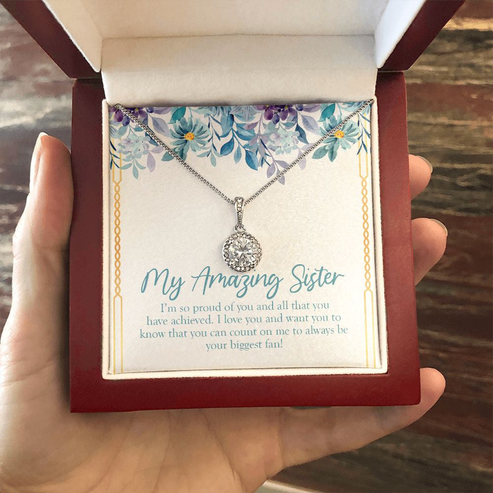 Your Biggest Fan eternal hope necklace luxury led box hand holding
