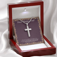 Load image into Gallery viewer, Light Of Love You Share stainless steel cross premium led mahogany wood box
