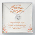 World Precious Daughter love knot necklace front