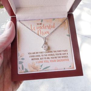 You're the world alluring beauty necklace luxury led box hand holding
