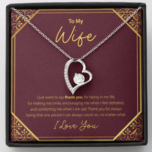 Load image into Gallery viewer, I Can Always Count On forever love silver necklace front
