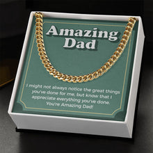 Load image into Gallery viewer, I Appreciate Everything cuban link chain gold standard box
