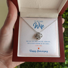Load image into Gallery viewer, Who has the Most love knot necklace luxury led box hand holding
