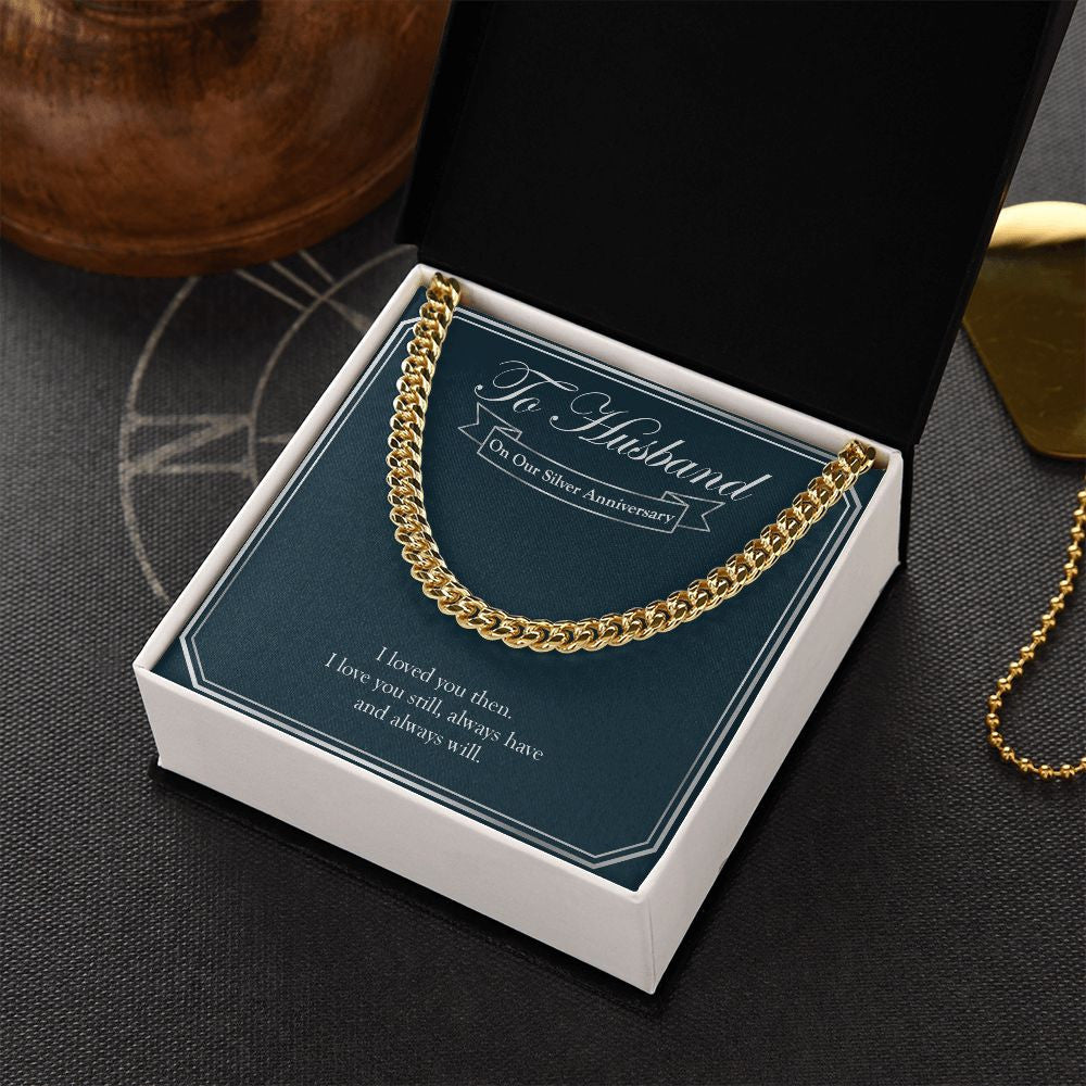 Always Have cuban link chain gold box side view