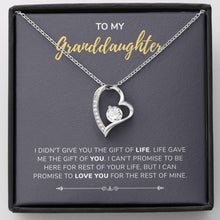 Load image into Gallery viewer, Gift Of You forever love silver necklace front
