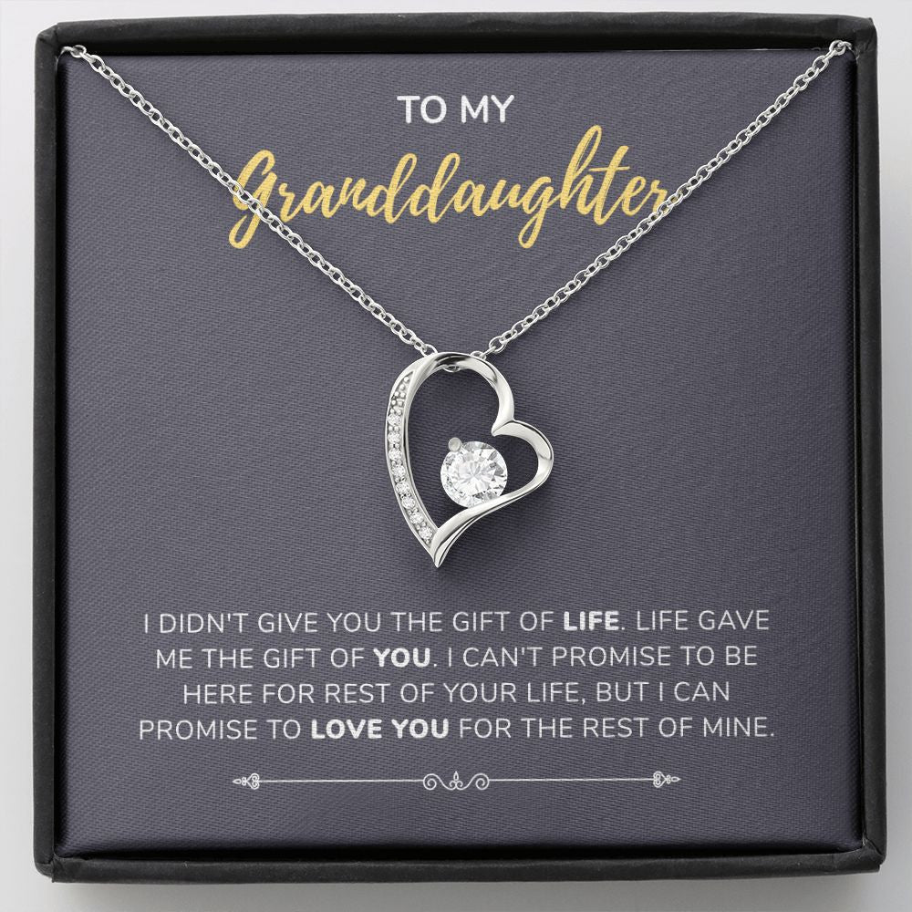 Gift Of You forever love silver necklace front