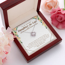 Load image into Gallery viewer, Daughter-In-Heart love knot pendant luxury led box red flowers

