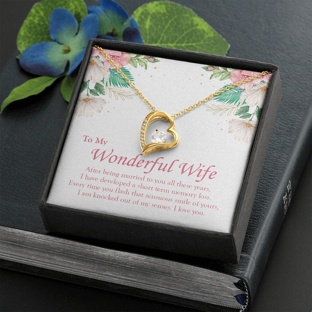 Knocked Out Of My Senses forever love gold necklace front