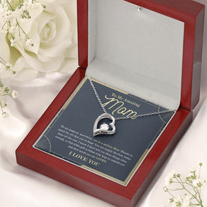 Simply the best forever love silver necklace premium led mahogany wood box