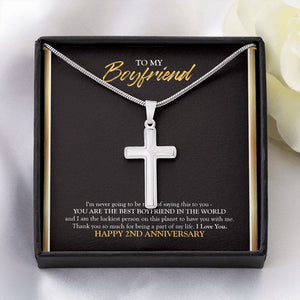 Best In The World stainless steel cross yellow flower