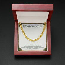 Load image into Gallery viewer, Nothing But Happiness cuban link chain gold mahogany box led
