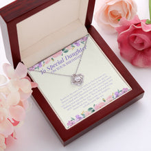 Load image into Gallery viewer, Kept Your Spirit love knot pendant luxury led box red flowers
