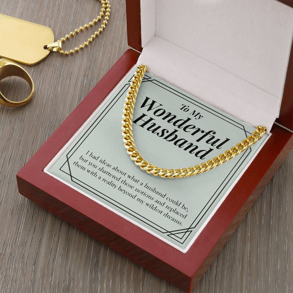 Replace Reality Beyond Dreams cuban link chain gold luxury led box