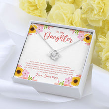 Load image into Gallery viewer, Even if we&#39;re apart love knot pendant yellow flower
