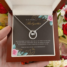 Load image into Gallery viewer, Little Hands You Gently Hold horseshoe necklace luxury led box hand holding

