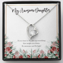 Load image into Gallery viewer, If You Want To Fly forever love silver necklace front
