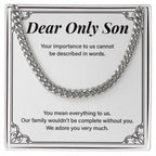 Complete With You cuban link chain silver front
