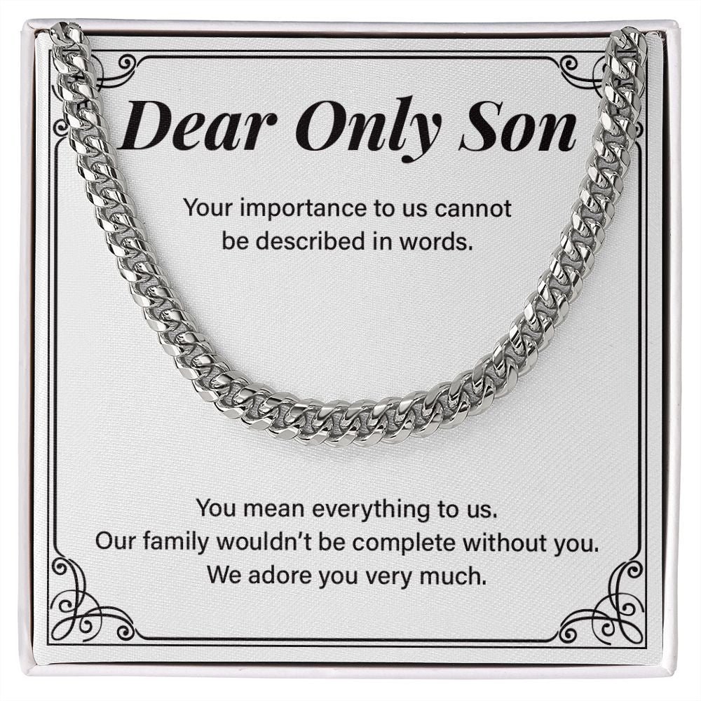 Complete With You cuban link chain silver front