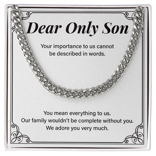 Complete With You cuban link chain silver front