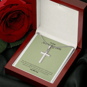 Do Great Things stainless steel cross luxury led box rose