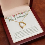 Special With Family forever love gold pendant premium led mahogany wood box