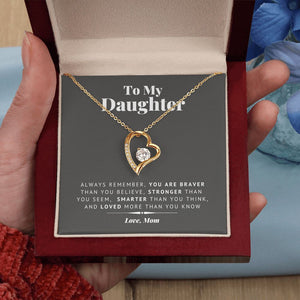 Loved More Than You Know forever love gold pendant led luxury box in hand