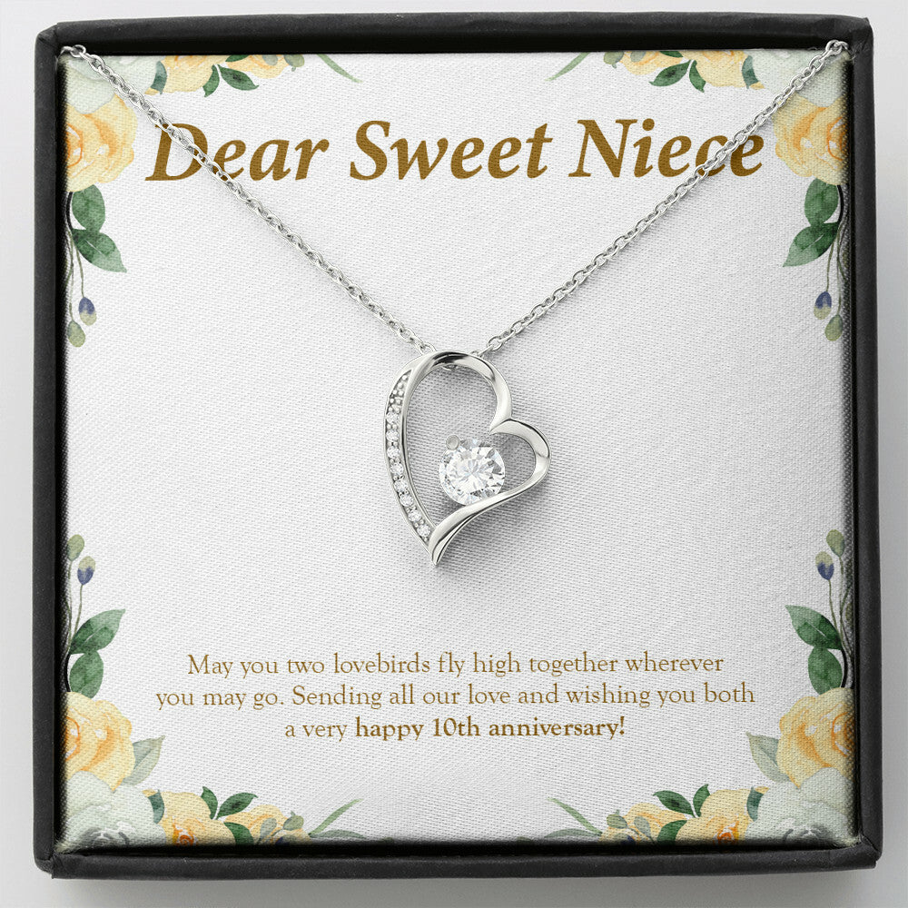 Wherever You Go forever love silver necklace front
