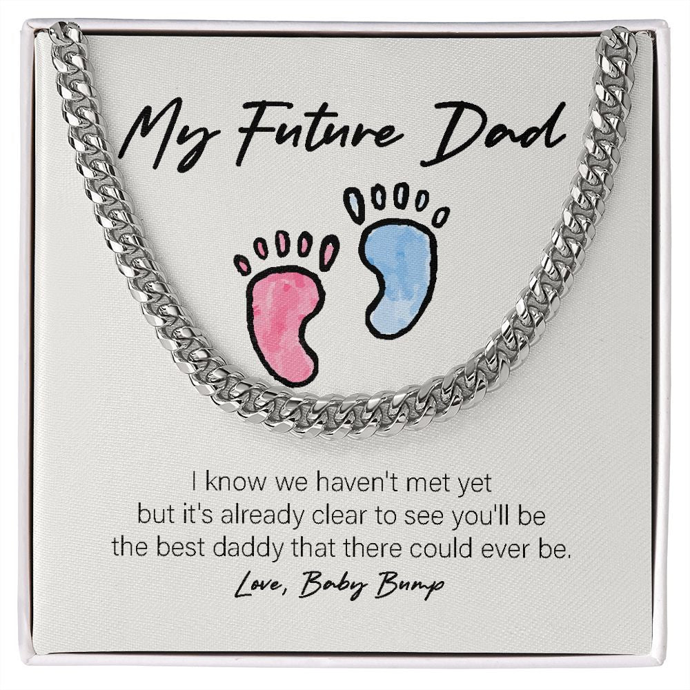 Best Daddy There Could Be cuban link chain silver front