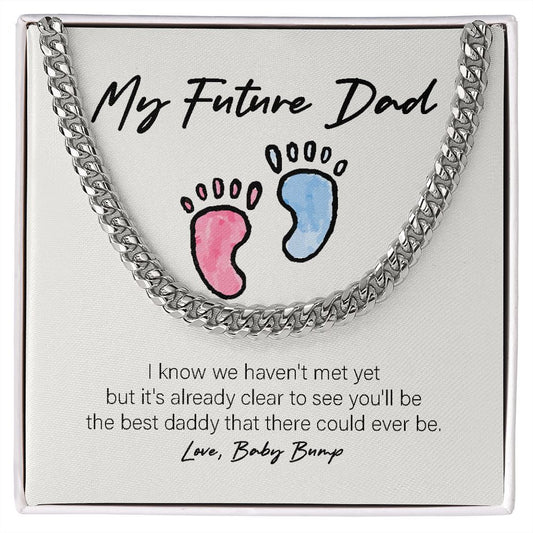 Best Daddy There Could Be cuban link chain silver front