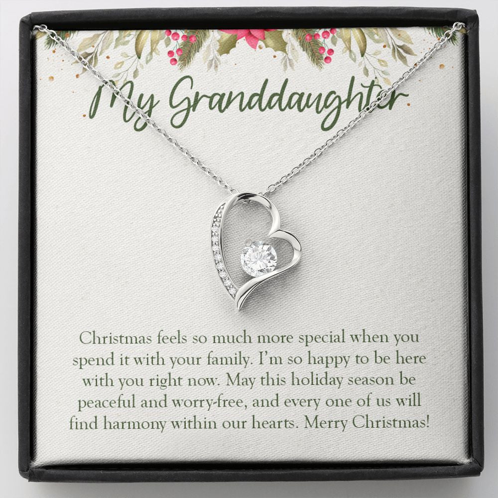 Special With Family forever love silver necklace front