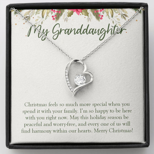 Special With Family forever love silver necklace front