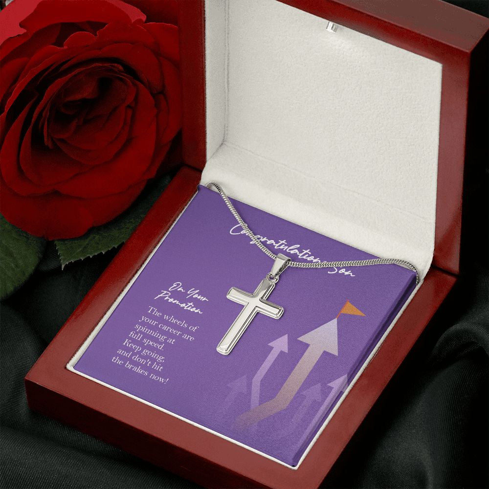 Spinning At Full Speed stainless steel cross luxury led box rose