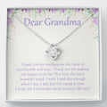 The Most Beautiful Mind love knot necklace front