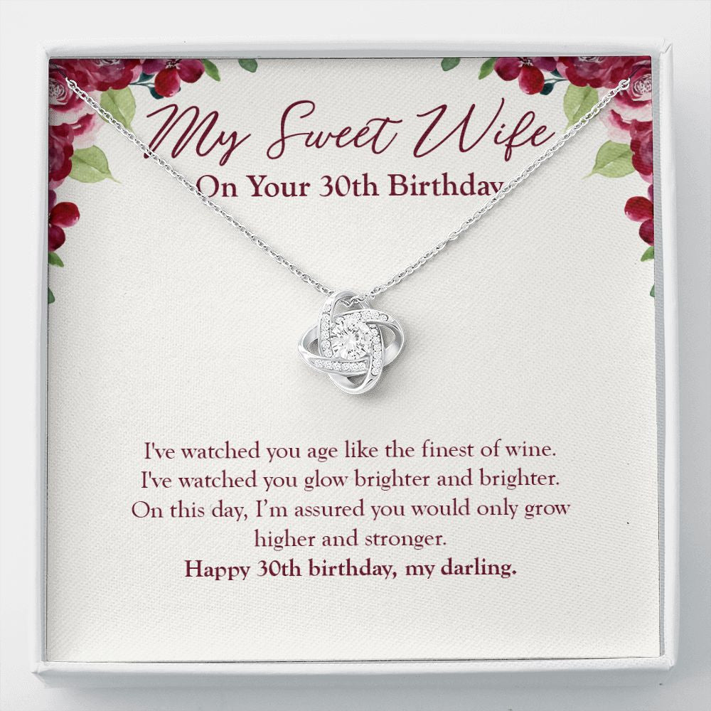 Like The Finest Of Wine love knot necklace front