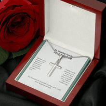 Load image into Gallery viewer, Behind Every Student stainless steel cross luxury led box rose
