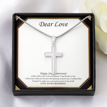 Load image into Gallery viewer, Dear Love stainless steel cross yellow flower
