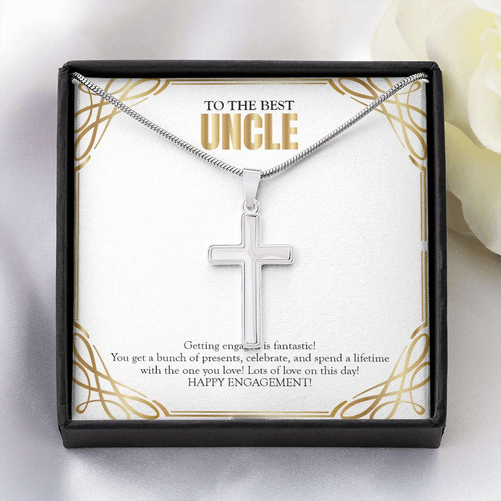 Spend A Lifetime stainless steel cross yellow flower