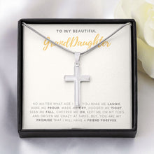 Load image into Gallery viewer, Friend Forever stainless steel cross yellow flower
